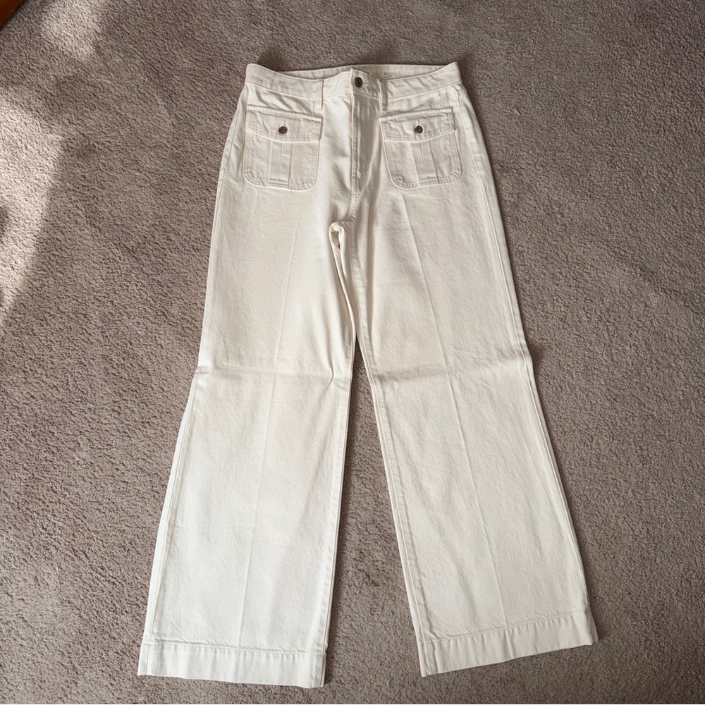 Wide Leg Women’s Jeans in Off-White
